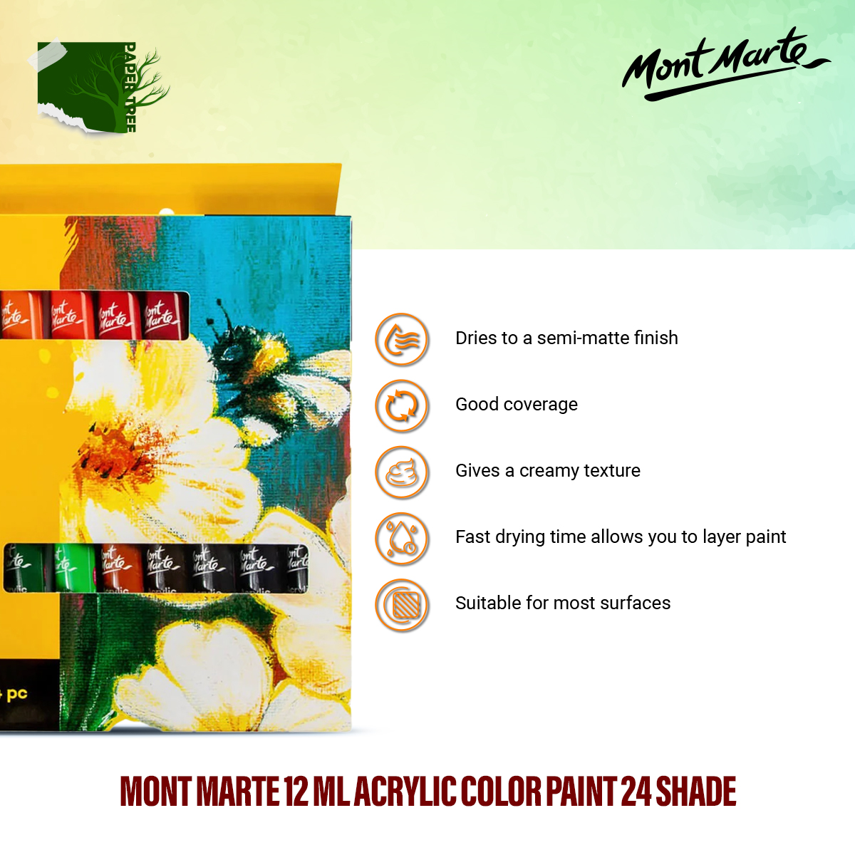 Picture of Mont Marte 12 ml Acrylic Color Paint 24 Shade