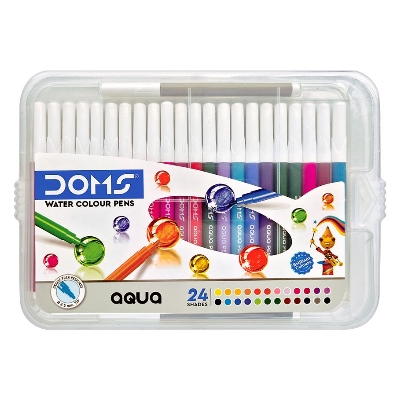 Picture of DOMS Aqua Water Colour Pen 24 Shades with Plastic Case