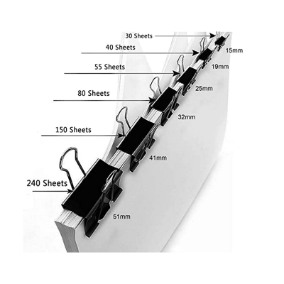 Picture of Binder Clip, PaperClip Black 1 box