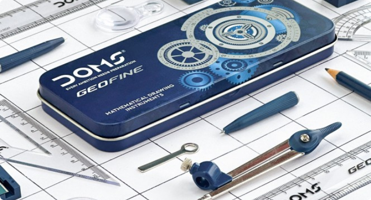 Picture of DOMS GEOFINE Geometry Box  (Light Blue)