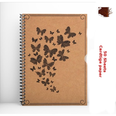 Picture of PAPERTREE Side Spiral Sketch Note Book Fountain Pen Friendly Hand Note Book(Butterfly)