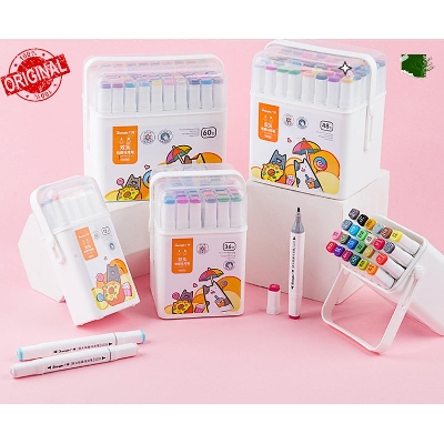 Picture of GUANGBO Markers Sets 36 Colors Sketching Markers Double Head Alco. Based Felt Tip Pen Art School Supplies Drawing Set For Artists