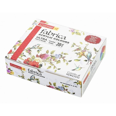 Picture of Camel Acrylic Color Ultra Pearl and Metallic Colour Set - Pack of 20 shades