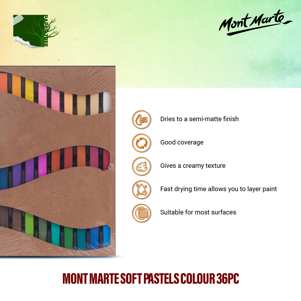Picture of Mont Marte Soft Pastels Colour 36pc