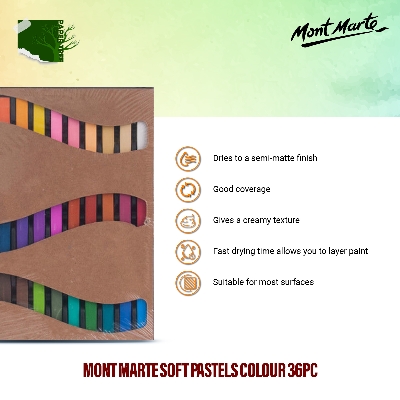 Picture of Mont Marte Soft Pastels Colour 36pc