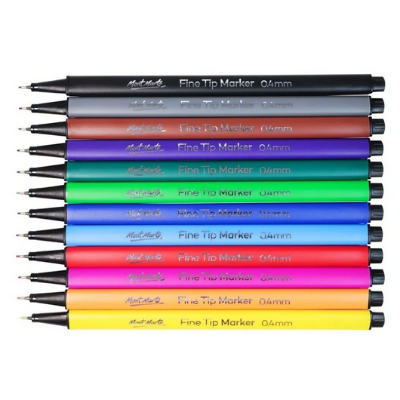 Picture of Mont Marte Fineliner Marker Pen Set - Tri Grip 12pc