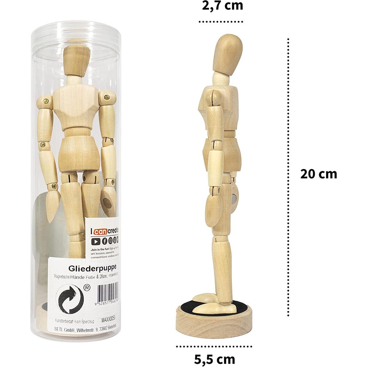 Picture of Mont Marte Wooden Manikin Magnetic 20 cm (7.9 Inch)