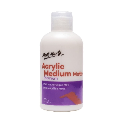 Picture of Mont Marte Acrylic Medium Matte Premium-135ml> ideal for creating thin glazes, washes and watercolour effects without reducing the adhesive qualities or colour strength.