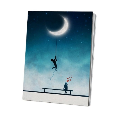 Picture of PaperTree Notebook Sketchbook Drawing Sketchpad (Moon and romance..) ● Perfect For Graphite Pencils ● Colour Pencils ● Pastel Pencils ● Charcoal Pencils ● Soft Pastels ● Oil Pastels ● Metallic Fineliners