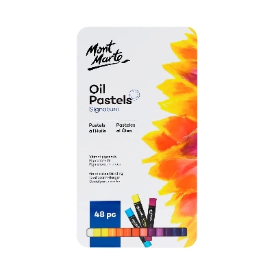 Picture of Mont Marte Oil Pastels 48 pc Set with Tin box Suitable for a range of surfaces including paper, card and canvas
