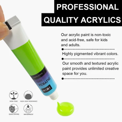 Picture of MIYA HIMI Professional Tube Acrylic Paint 12ml 12colors