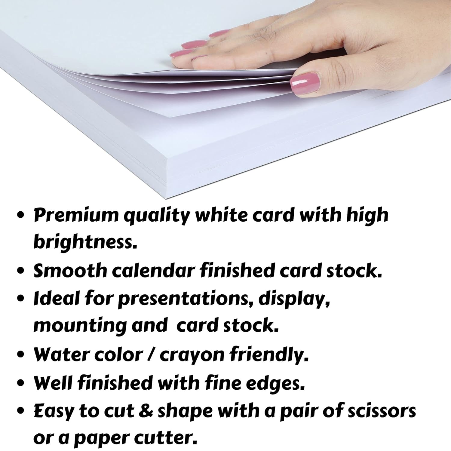 Picture of Premium Quality White Art Card With White Brightness 250gsm A4 | Pack of 10 Pcs