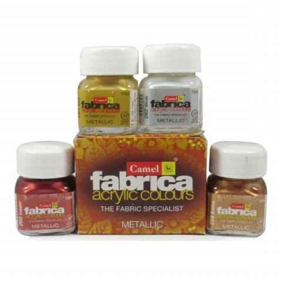 Picture of Camel Fabrica Metalic Acrylic Color 10 ml x 4 Shades