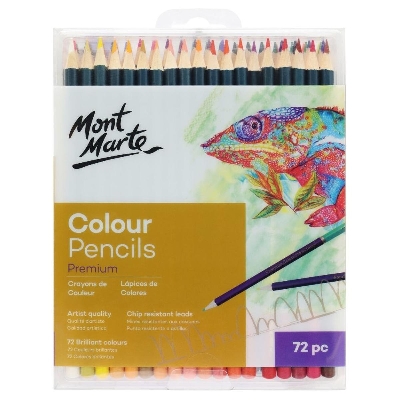 Picture of Mont Marte Premium Colour Pencils 72pc | Suitable for sketching, drawing, colouring and detailing designs