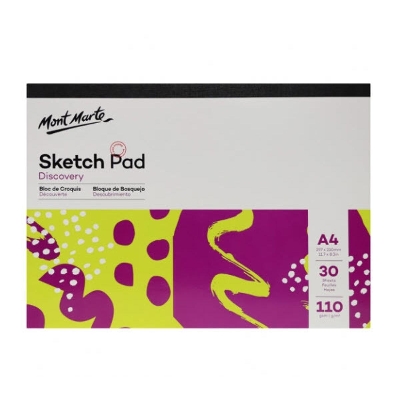 Picture of Mont Marte Discovery Sketch Pad White Paper A4 110gsm 30 Sheet