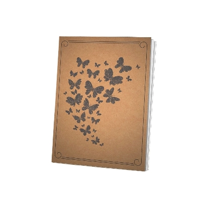 Picture of Papertree Vintage A5 Notebook Sketchbook Drawing Sketchpad (Flying Butterfly) Perfect For ● Graphite Pencils ● Colour Pencils ● Pastel Pencils ● Charcoal Pencils ● Soft Pastels ● Oil Pastels ● Metallic Fineliners