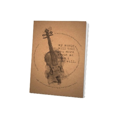 Picture of Papertree Vintage A5 Notebook Drawing Sketchpad(My Music Will Tell) | Perfect For ● Graphite Pencils ● Colour Pencils ● Pastel Pencils ● Charcoal Pencils ● Soft Pastels ● Oil Pastels ● Metallic markers