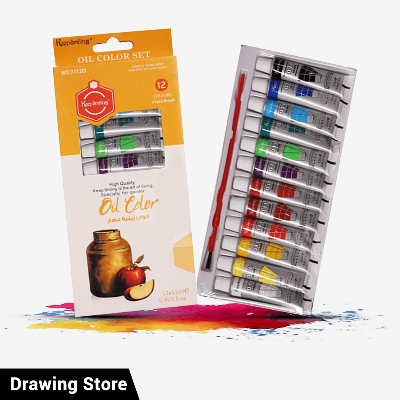 Picture of Keep Smiling Oil color Paint With One brush 12 ml , 12 shade ● 12 different beautiful colours