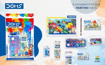 Picture of DOMS Painting Etc Kit full set 9pcs Bundle value pack for Painting, Drawing and Sketching