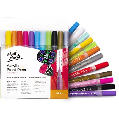 Picture of Mont Marte Acrylic Paint Pens Broad Tip 3mm (0.12in) 12pc