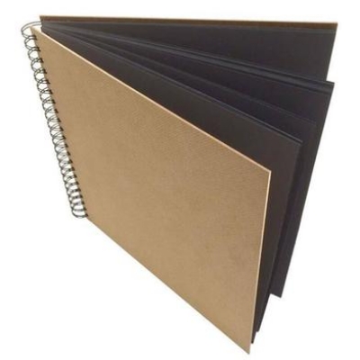 Picture of Premium Black Note Book Sketch pad ● Good for Quick Sketching and Drawing with Pencils, Pastels, and Charcoal.