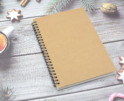 Picture of Papertree Bright White Paper Sketch Book Note Book Drawing sketch pad. Spiral Bound 9x7 Inch 170 pages