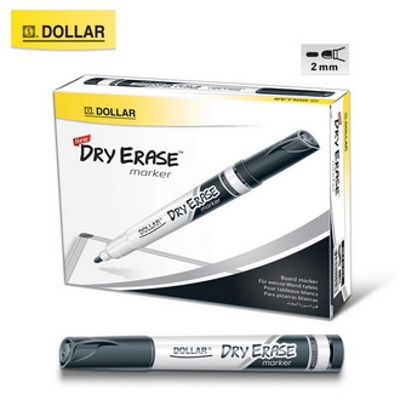 Picture of Dolar White Board Marker Black 12 Pcs | Refillable, Recyclable and Xylene or Toluene free