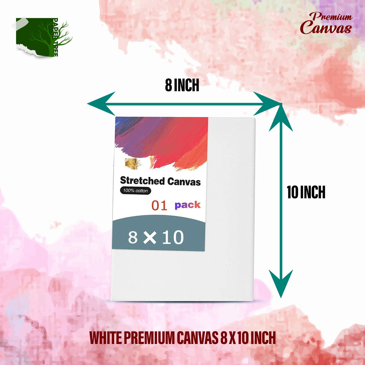 Picture of White Premium Canvas 8 X 10 inch