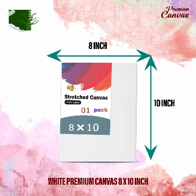 Picture of White Premium Canvas 8 X 10 inch