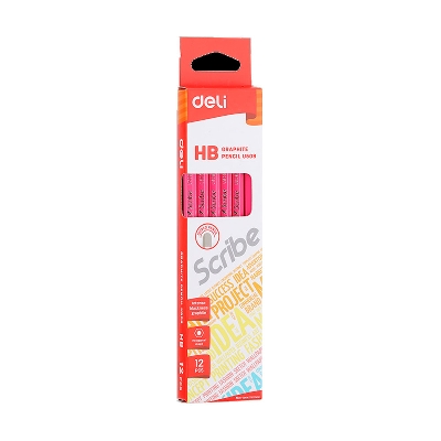 Picture of Deli EU50900 Graphite Pencil HB (Assorted) | Pack of 12 Pcs
