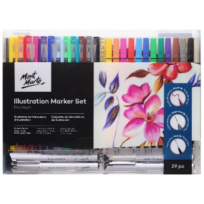 Picture of Mont Marte Premium Marker Set Illustration Marker Set 29pc