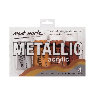 Picture of Mont Marte Metallic Acrylic 50ML 4 Colour
