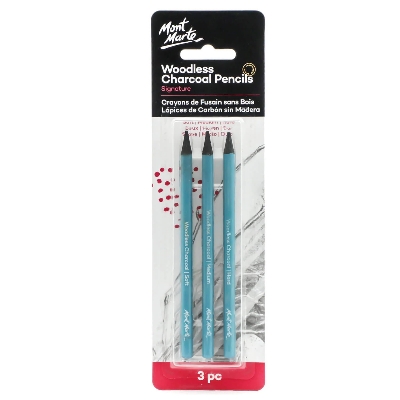 Picture of Mont marte woodless charcoal Pencil 3 Pcs | Soft Medium Hard