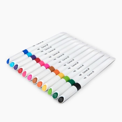 Picture of Camel Camlin Premium Brush pen 12 pcs multicolor ● For professional artists, students and kids & children