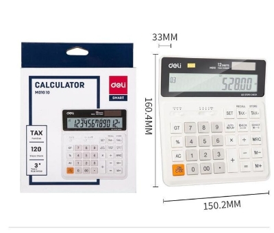 Picture of Deli EM01010 Wide Desk Calculator