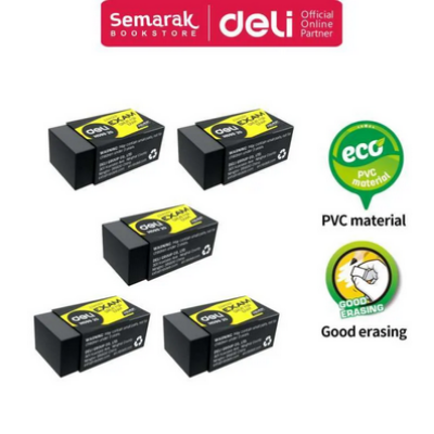 Picture of Deli E3043 Black Eraser Soft 2B eraser 5 Pcs