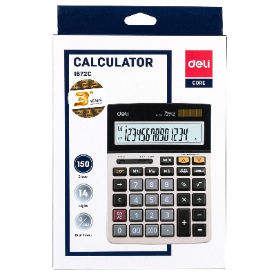 Picture of Deli E1671C Calculator 14 Digit