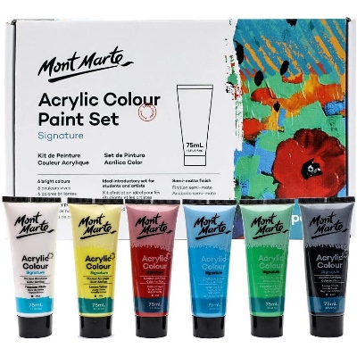 Picture of Mont Marte Acrylic Color Paint Set 75ml 6 Pcs