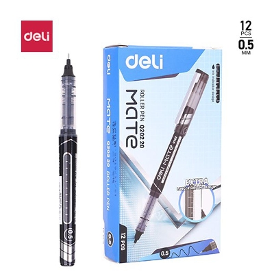 Picture of Deli EQ20220 Mate Roller pen 0.5mm Black | Pack of 12 Pcs