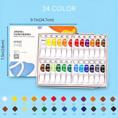 Picture of Marie's Acrylic Color For Professional Artist 12 ml Tubes  24 Shades