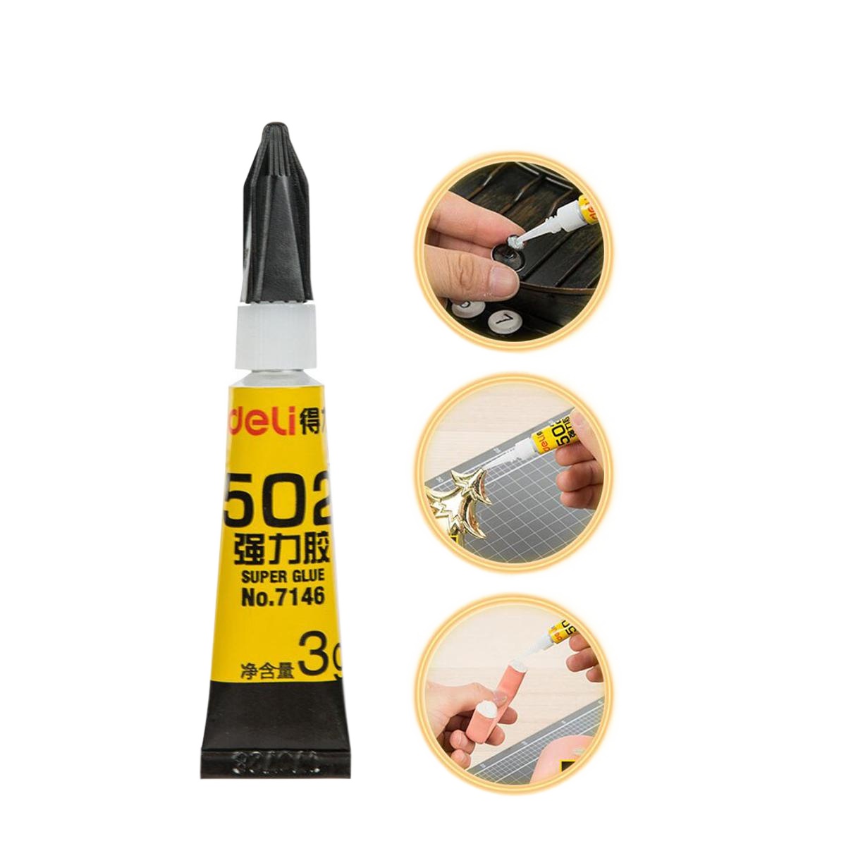 Picture of Deli 7146 Instant Adhesive Super Glue 3gam X 2pcs