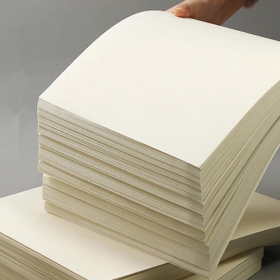 Picture of Cream Color White Paper For sketch Fine Liner drawing | Fountain pen Friendly writing Oil pastel Charcoal & penil drawing paper | Pack of 50 sheets