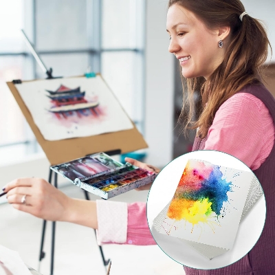 Picture of Water Color painting art paper 300 gsm pack of 8 sheets, size 7.25X11Inch