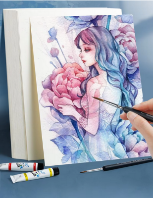 Picture of Water and Acrylic Paint Art Card 300gsm- 10.90 x7.25 inch pack of 8 sheets