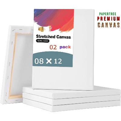 Picture of White Premium Painting Canvas 8X12 Inch Pack of 2 Pcs