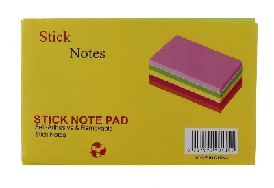 Picture of Multicolor Sticky Notes 3X5 Inch  (5 Colors x 100 Sheets)
