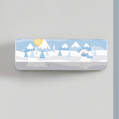 Picture of Air Conditioner Dust Cover All-Inclusive Bedroom Hanging Indoor Dust-Proof Peva Protective Cover Cloth Waterproof (1-1.5 Ton)