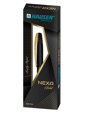 Picture of Hauser Nexa Gold Ball Pen Box Pack | Stylish Design With Comfortable Grip (10 PCS PACK / 1 PCS)