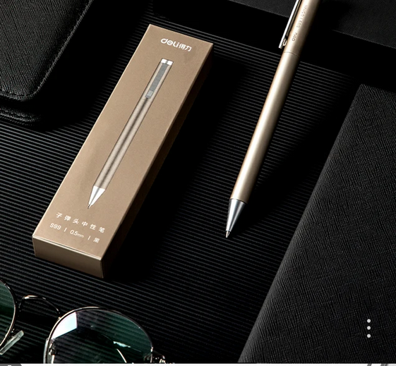 Picture of Deli NS999ES  NUSIGN Signture Pen Metallic Spray Paint Barrel, 0.5mm Nib Quick Dry Non-staining Ballpoint Pens