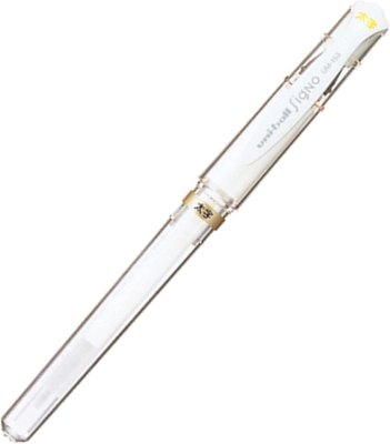 Picture of Uni-ball Signo Broad UM-153 Gel Pen 1.0 mm Japan White Gold and Silver